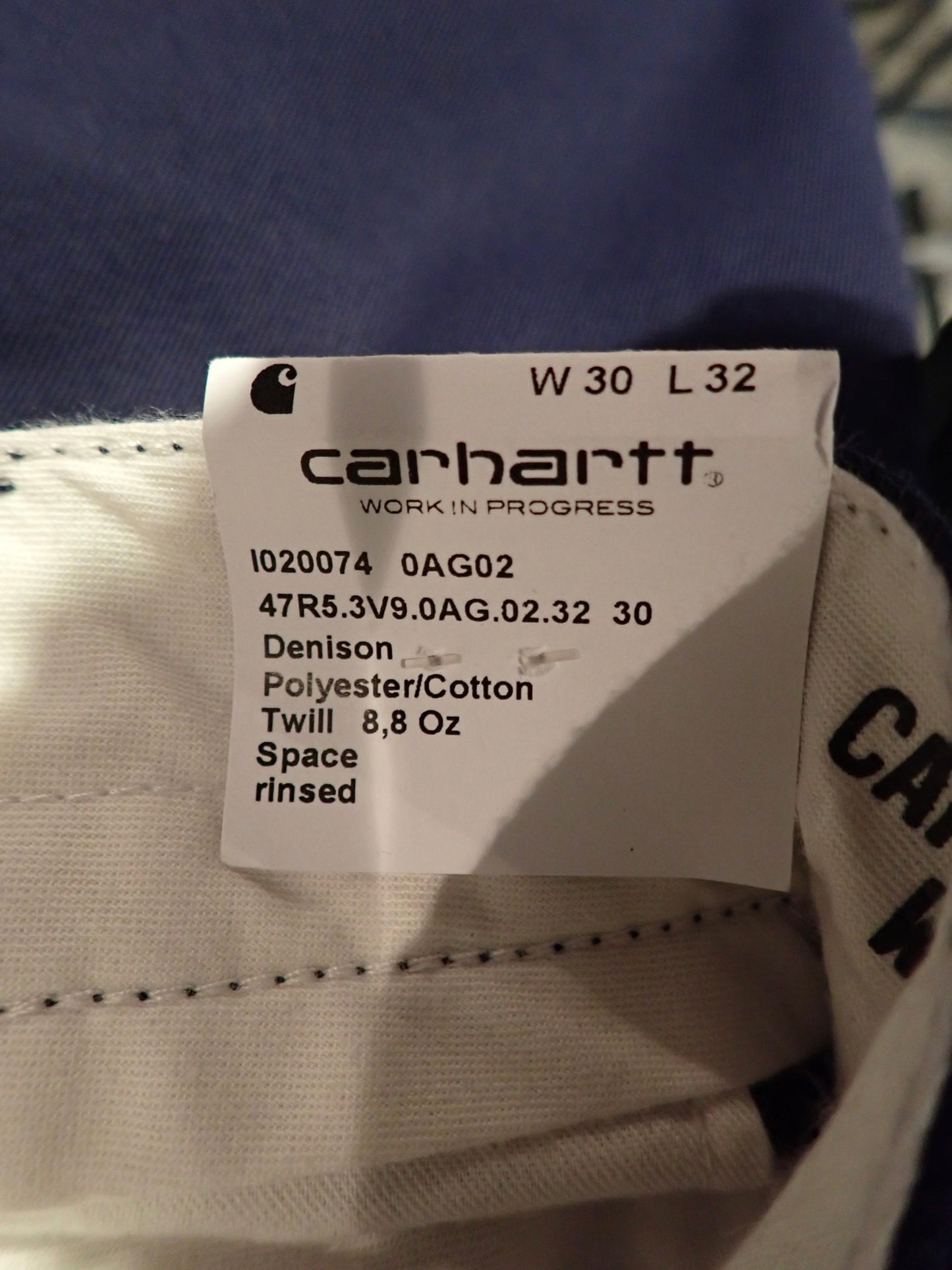 Carhartt WIP Master Pant Space (Rinsed)※裾上げ済